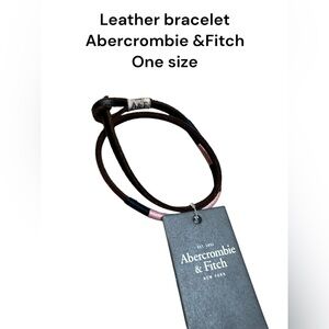 🫎 Y2K vintage A&F Abercrombie & Fitch pink/navy leather brace NWT